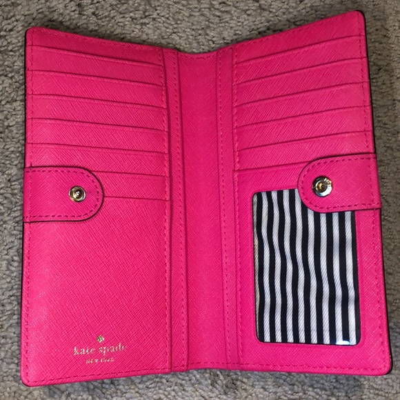 Kate Spade Pink Wallet Button Closure - Picture 5 of 6
